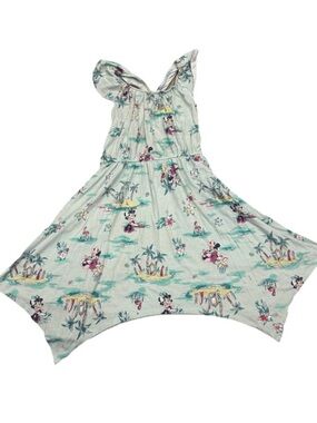 Disney Minnie Mouse Girls Tropical vacation Hawaiian Palm Flamingo size 8 Dress
